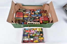 A QUANTITY OF UNBOXED AND ASSORTED PLAYWORN DIECAST VEHICLES, to include Corgi Toys James Bond Aston