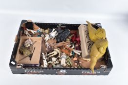 A COLLECTION OF PLAY WORN VINTAGE L.F.L. STAR WARS FIGURES FROM RETURN OF THE JEDI, to include two