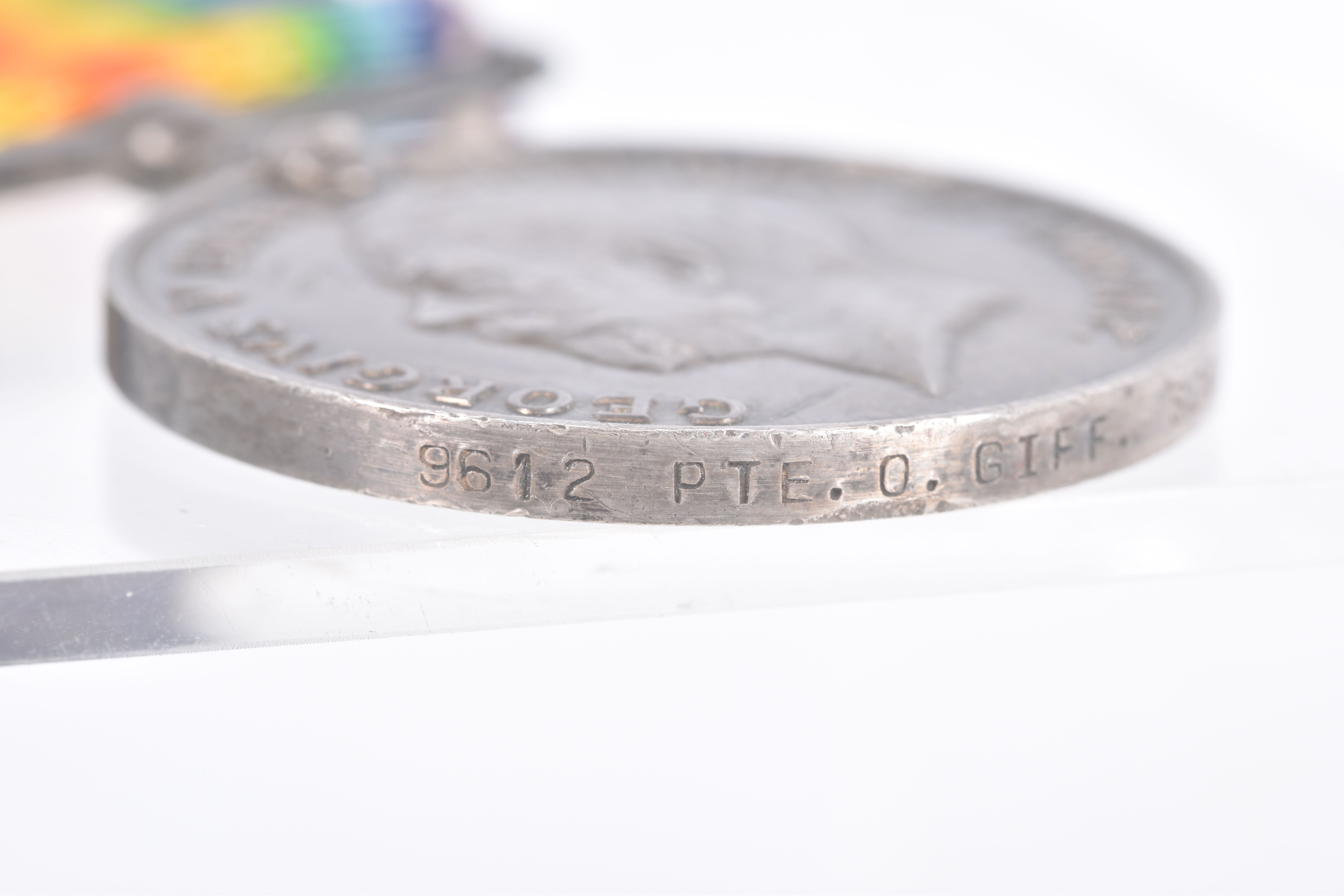 A WWI SCOTTISH RIFLES PAIR OF MEDALS, shooting medal and a ROAB medal, the medals are correctly - Image 13 of 14