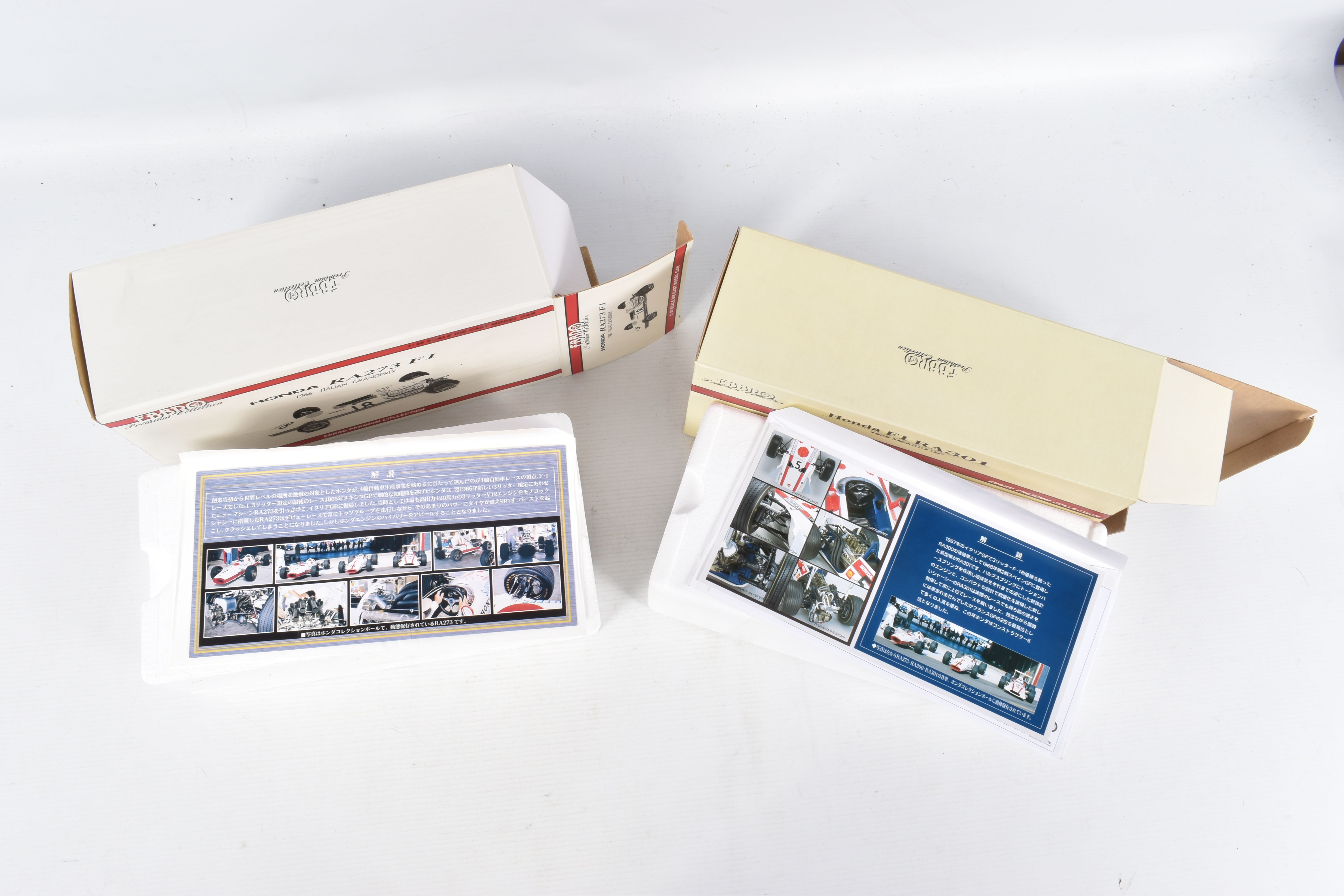 TWO BOXED EBBRO HONDA RA273 F1 1966 ITALIAN GRANDPRIX AND HONDA F1 RA301 1968 MEXICO GP BOTH SCALE - Image 2 of 8