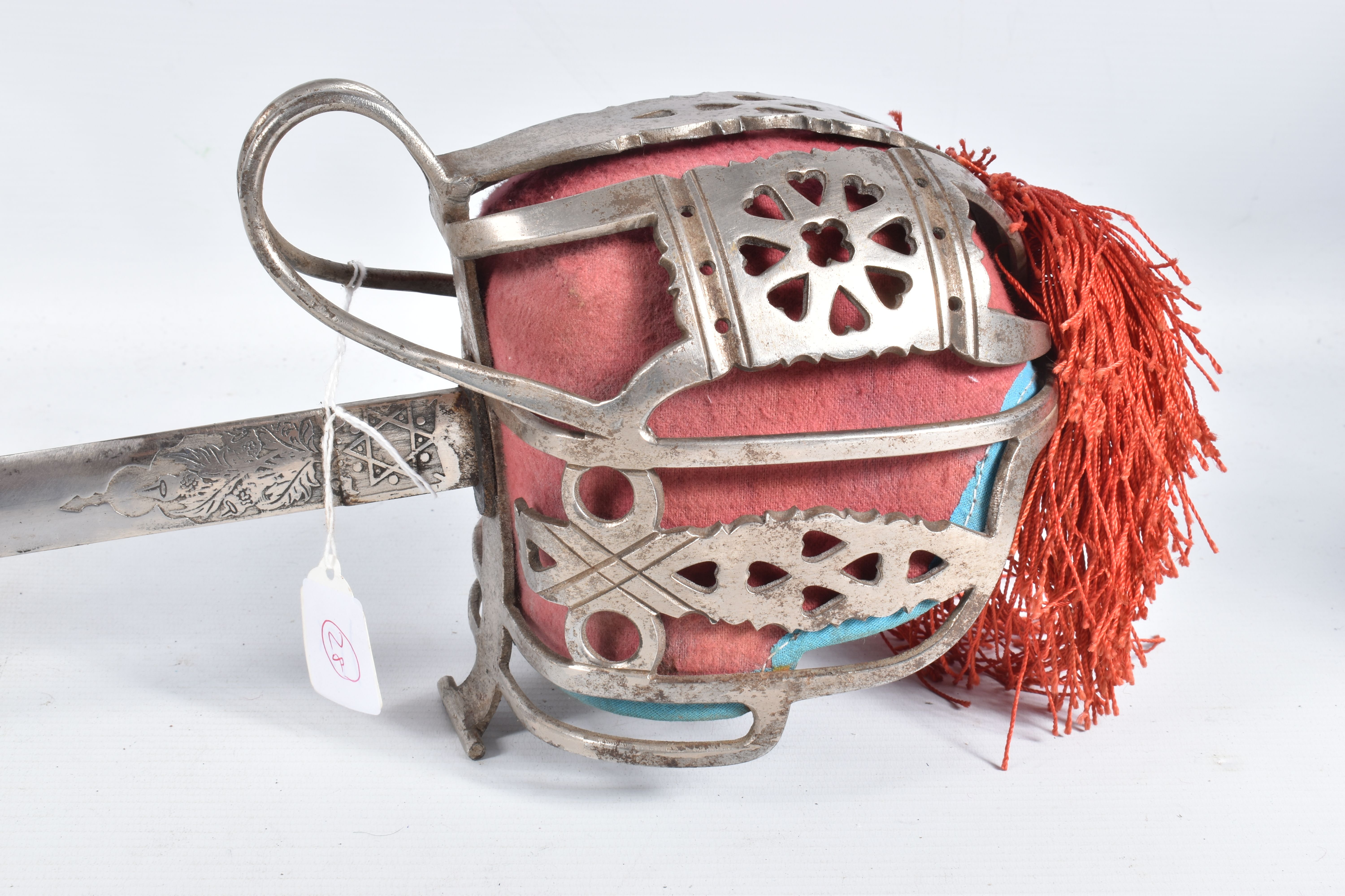 A SCOTTISH OFFICERS BASKET HILT SWORD, the blade has got ornate decoration on it but this is - Image 20 of 33