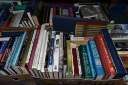 FIVE BOXES OF BOOKS containing approximately 115 modern miscellaneous titles in hardback and