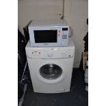 A ZANUSSI ZWF16070W1 WASHING MACHINE width 60cm x depth 60cm x height 85cm and a Panasonic NN-E27JWM