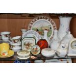 A COLLECTION OF AYNSLEY GIFTWARE, AN INCOMPLETE ROYAL ALBERT 'CELEBRATION 1970' TEA SET, ETC,