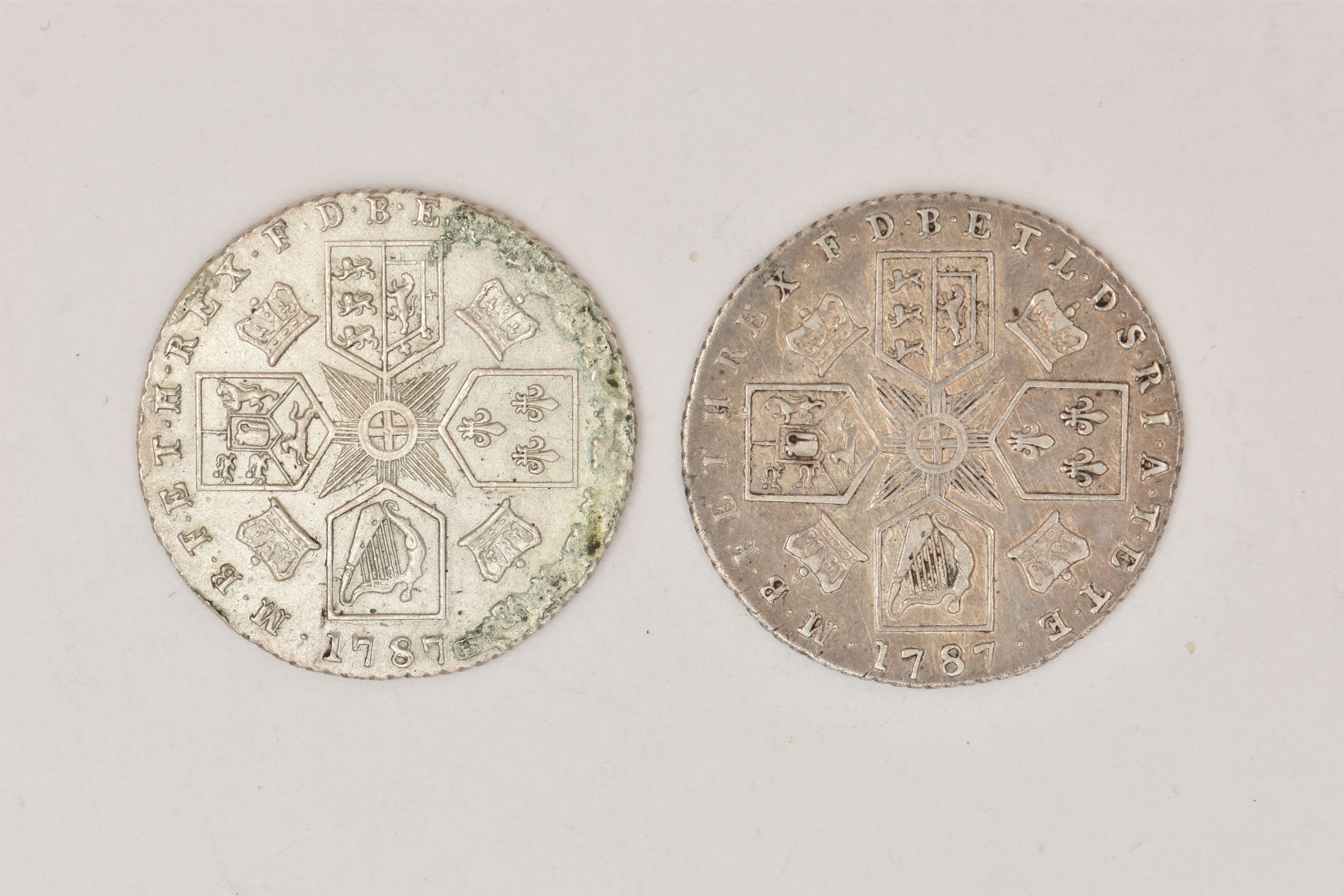 TWO OF 1787 GEORGE III SIXPENCE COINS, with our Semee of Hearts (2) - Image 2 of 2