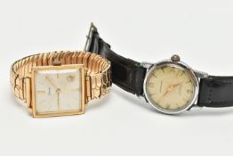 TWO WRISTWATCHES, the first a hand wound movement, round dial signed 'Colonial Watch', Arabic
