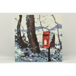 TIMMY MALLETT (BRITISH CONTEMPORARY) 'SNOWY POST BOX', a signed limited edition print on box canvas,
