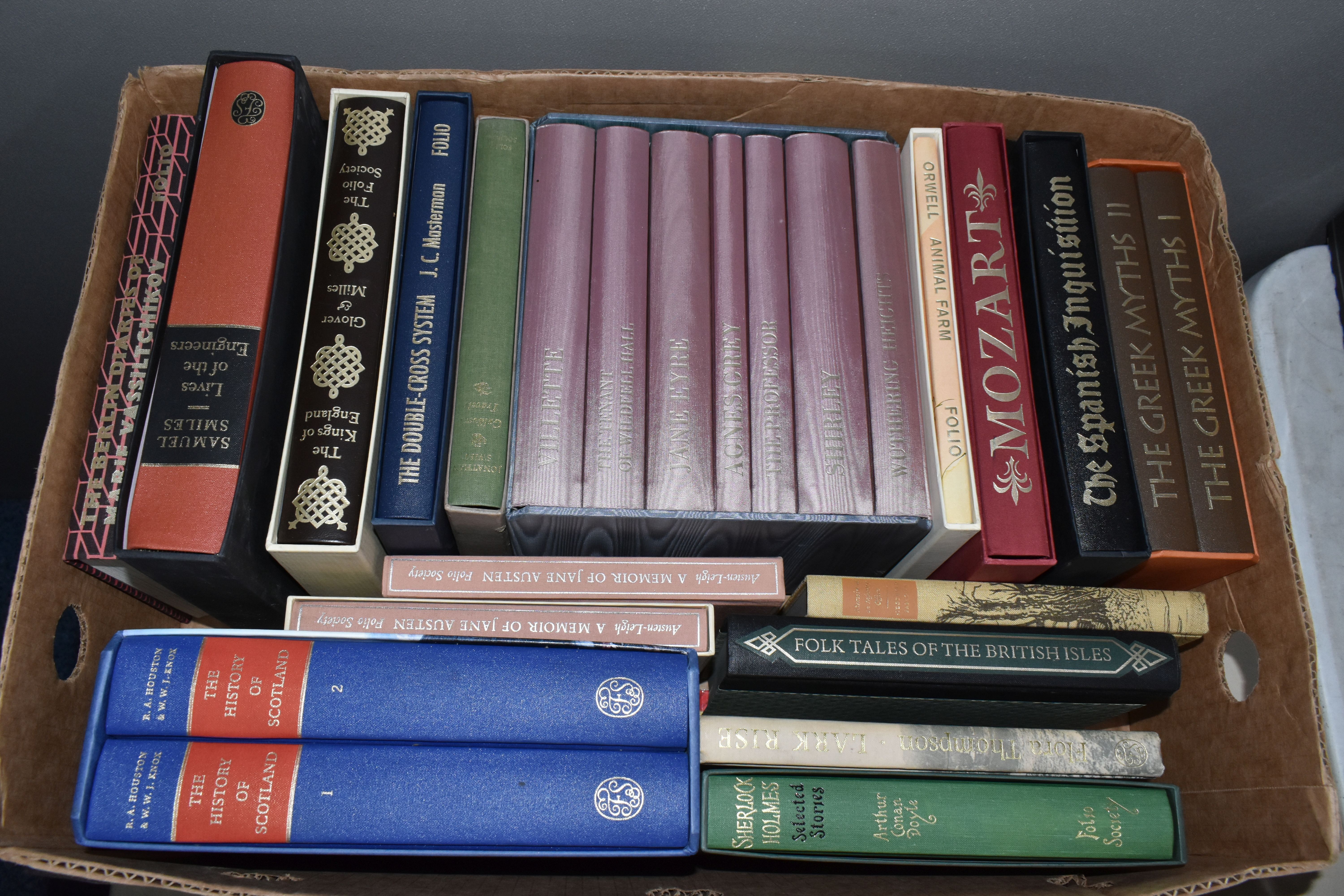 ONE BOX OF TWENTY-FIVE FOLIO SOCIETY BOOKS, comprising two volumes of The Greek Myths by Robert