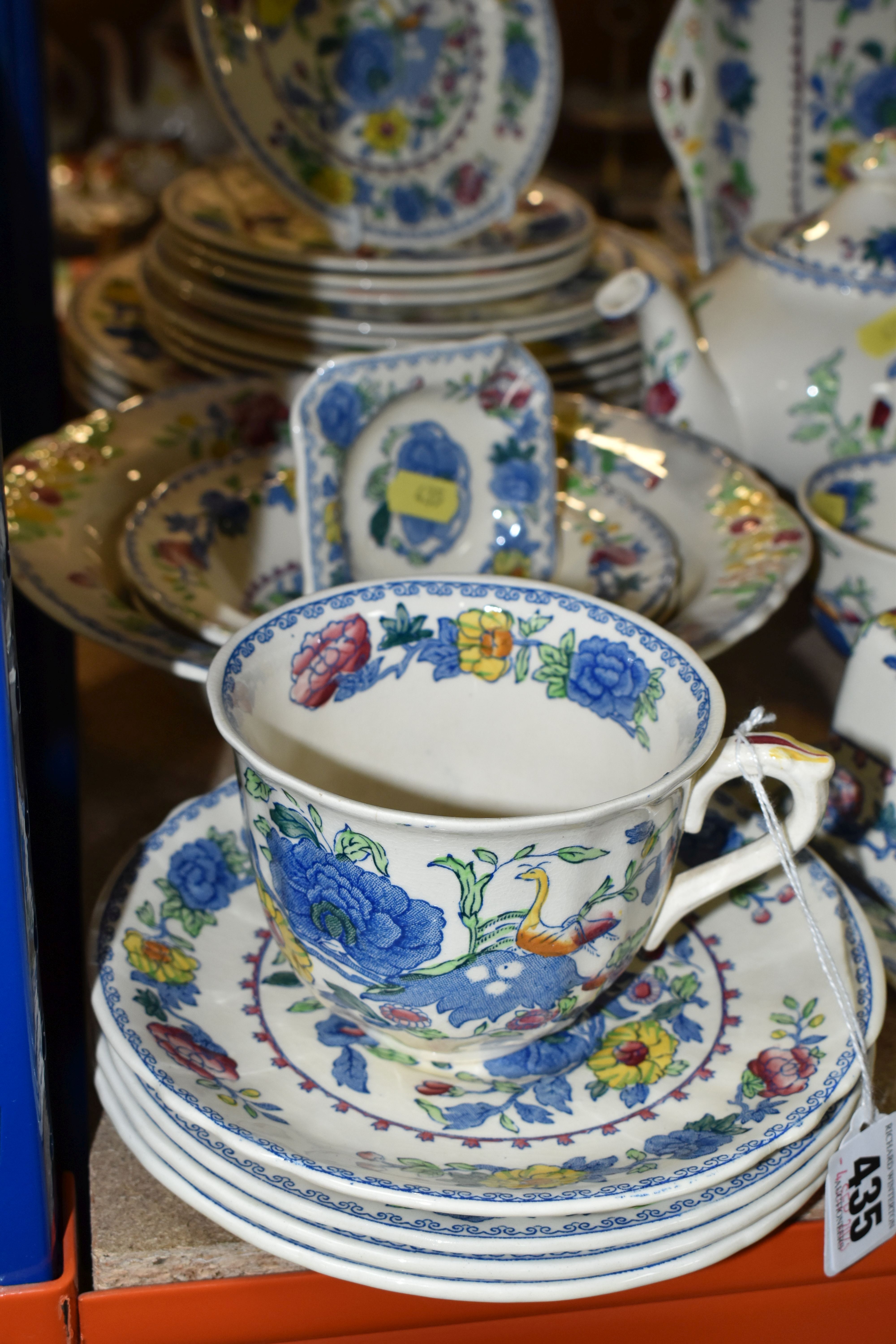 A QUANTITY OF MASON'S 'REGENCY' PATTERNED TEAWARE, comprising one large breakfast cup and saucer, - Image 7 of 8