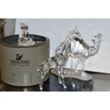 THREE BOXED SWAROVSKI CRYSTAL 'AFRICAN WILDLIFE' FIGURES, comprising a Baby Giraffe no 236717,