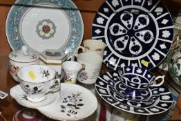 A GROUP OF NAMED CERAMICS, comprising a Royal Crown Derby unfinished Imari pattern dinner plate,