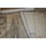 SIX VINTAGE MAPS comprising a possibly late 17th century- early 18th century map inscribed