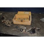 A CASED STANLEY No55 PLOUGH PLANE with 48 cutters and attachments, a Stanley Bailey No4 plane, a