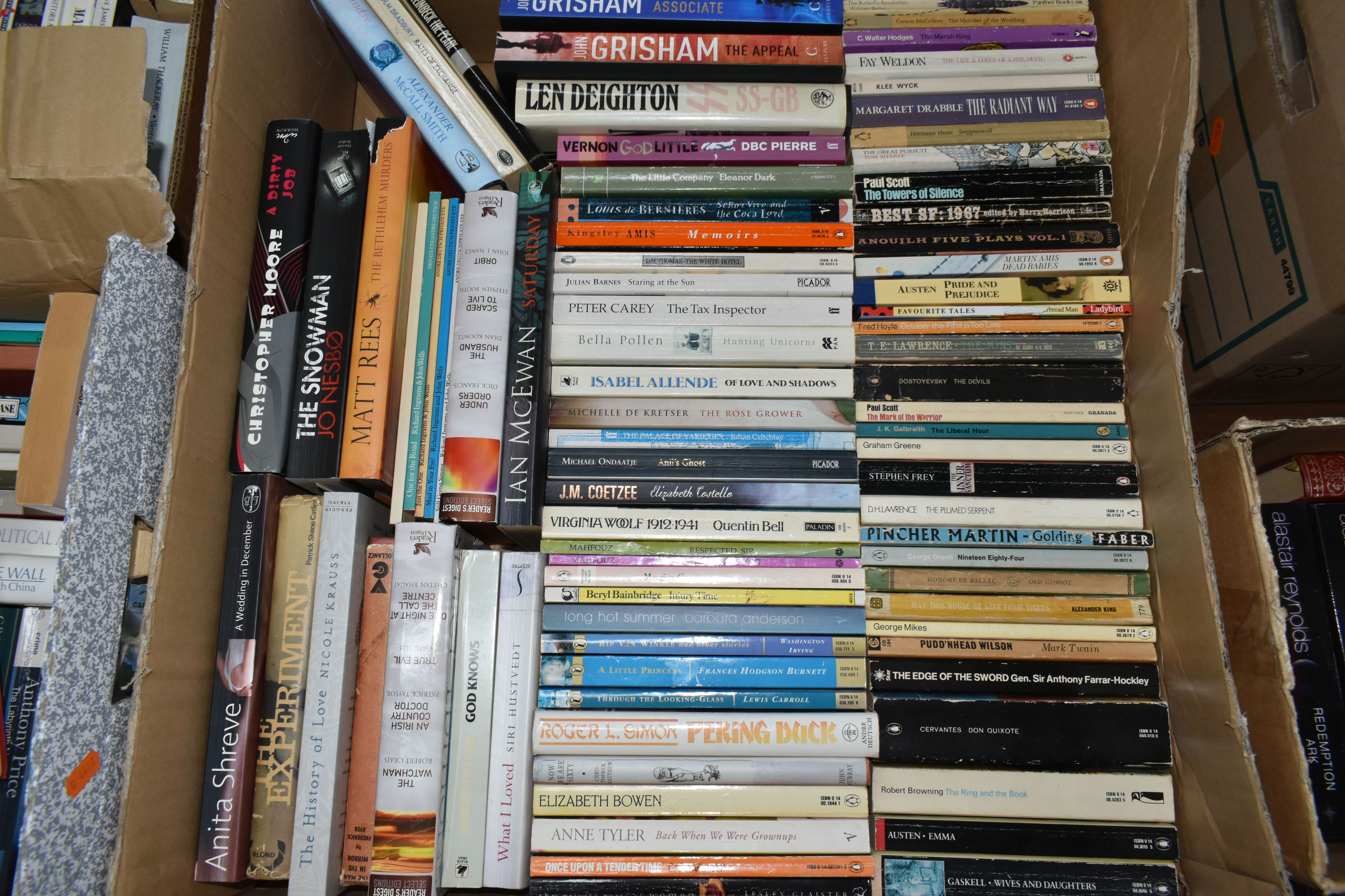 SIX BOXES OF BOOKS containing approximately 245 titles in hardback and paperback formats and - Image 5 of 7