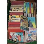 A BOX CONTAINING TWENTY-FIVE BOOKS in hardback format comprising seventeen Enid Blyton stories,