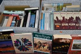 TWO BOXES OF BOOKS containing approximately thirty-seven titles on the subject of WW1 and WW2