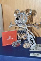 A BOXED SWAROVSKI CRYSTAL DISNEY SHOWCASE COLLECTION 'MICKEY MOUSE' FIGURE, modelled standing with
