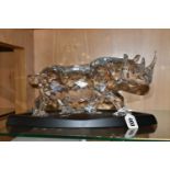 A CASED/OUTER BOX SWAROVSKI CRYSTAL LIMITED EDITION RHINO SCULPTURE, numbered 4825/10000 to