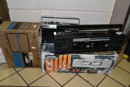 A BOXED SANYO M2000G PORTABLE CASSETTE TAPE RECORDER/PLAYER, not tested appears complete and in