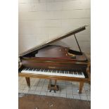 A CHALLEN MAHOGANY BABY GRAND PIANO, serial number 45722, with bone keys, on square tapered legs and