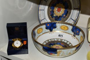 THREE PIECES OF ROYAL WORCESTER 'MILLENNIUM' GIFTWARES, comprising a salad/fruit bowl diameter