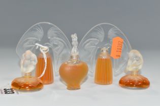 FIVE MINIATURE LALIQUE 'LES INTROUVABLES THE ULTIMATE COLLECTION' MODERN SCENT BOTTLES, most