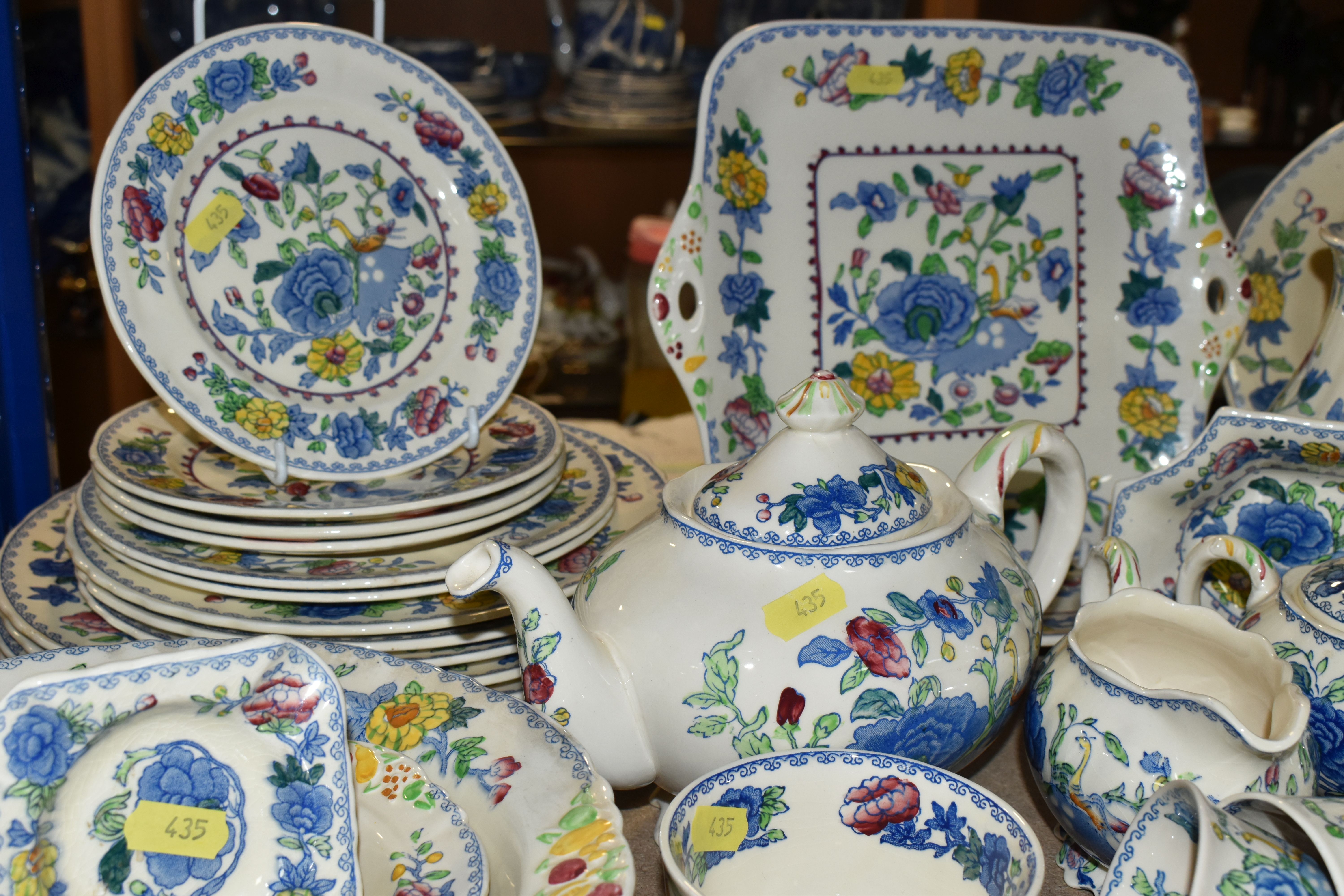 A QUANTITY OF MASON'S 'REGENCY' PATTERNED TEAWARE, comprising one large breakfast cup and saucer, - Image 2 of 8