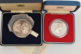 TWO CASED COINS, to include a 'Prince Of Wales investiture Medal 1969' silver coin, 'Y DDRAIG GOCH