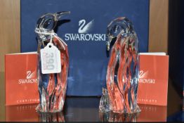 TWO BOXED SWAROVSKI CRYSTAL 'SYMBOLS' COLLECTION PENGUIN FIGURES, comprising Symbols - Penguin