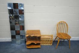 A SELECTION OF OCCASIONAL FURNITURE, to include a hardwood live edge three tier occasional table,