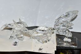 THE SWAROVSKI CRYSTAL 'MOTHER AND CHILD' TRILOGY OF FIGURES, all boxed with extra box for Seals),
