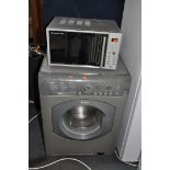 A HOTPOINT AQUARIUS WML 730 WASHING MACHINE width 60cm x depth 60cm x height 85cm and a Russell