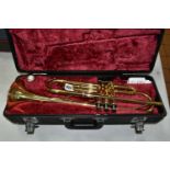 A YAMAHA TRUMPET, YTR 1335 - 568489, with original case, mouthpiece and valve oil (1) (Condition