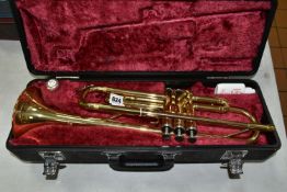 A YAMAHA TRUMPET, YTR 1335 - 568489, with original case, mouthpiece and valve oil (1) (Condition
