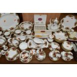 A QUANTITY OF ROYAL ALBERT 'OLD COUNTRY ROSES' PATTERN DINNERWARE, comprising six dinner plates (two