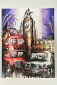 SAMANTHA ELLIS (BRITISH 1992) 'PLAYING FOR TIME', a signed limited edition print depicting London