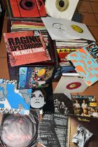 TWO CASES OF 45 RPM SINGLES RECORDS, approximately one hundred and forty four, artists include