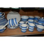 A QUANTITY OF T.G.GREEN CORNISH KITCHENWARE, comprising a pudding bowl (green backstamp), two