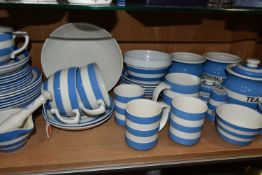 A QUANTITY OF T.G.GREEN CORNISH KITCHENWARE, comprising a pudding bowl (green backstamp), two