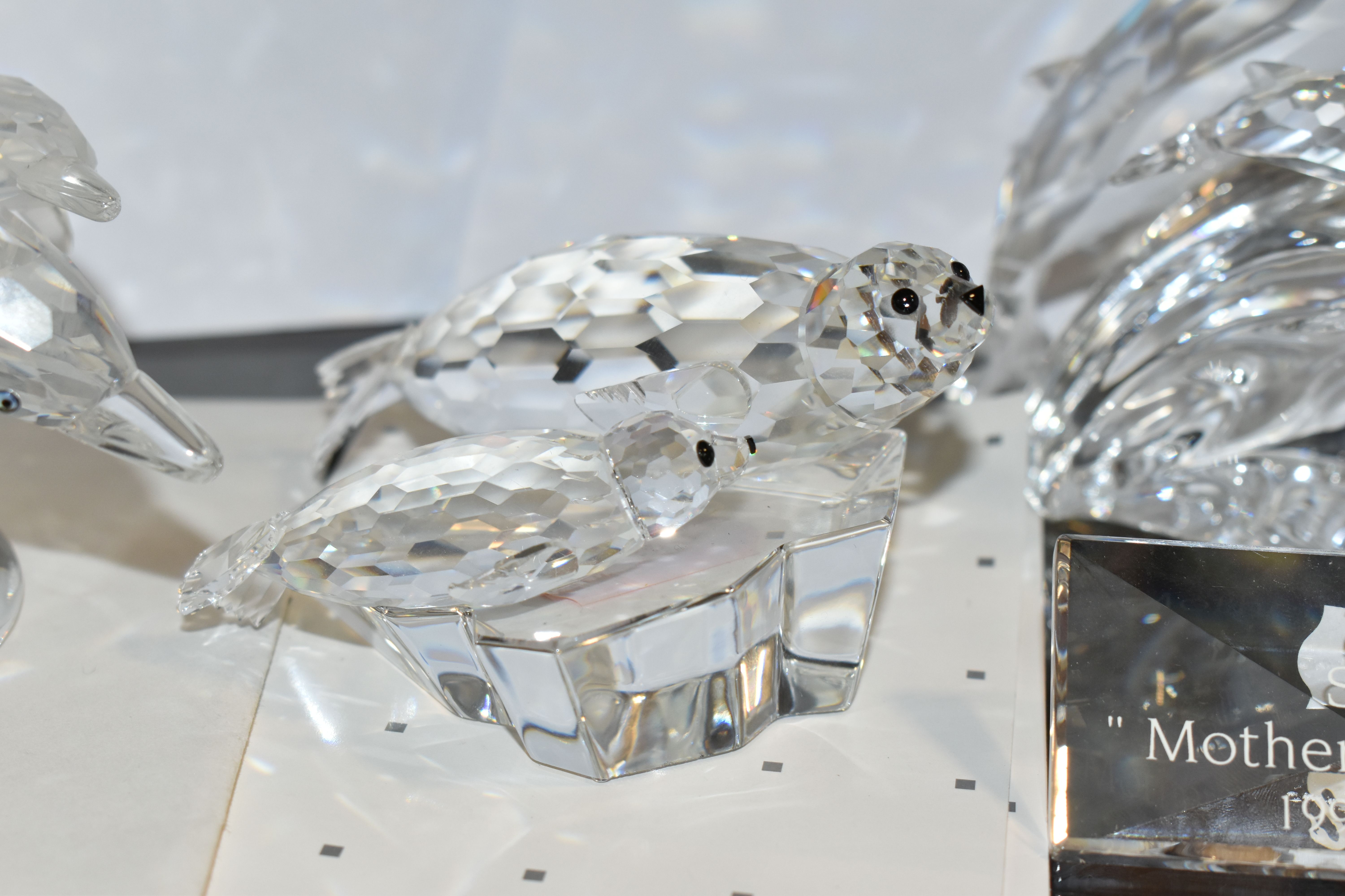 THE SWAROVSKI CRYSTAL 'MOTHER AND CHILD' TRILOGY OF FIGURES, all boxed with extra box for Seals), - Image 3 of 9