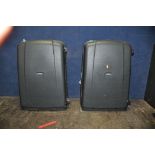 A PAIR OF SAMSONITE HARD SHELL SUITCASES width 52cm x depth 32cm x height 72cm with combination