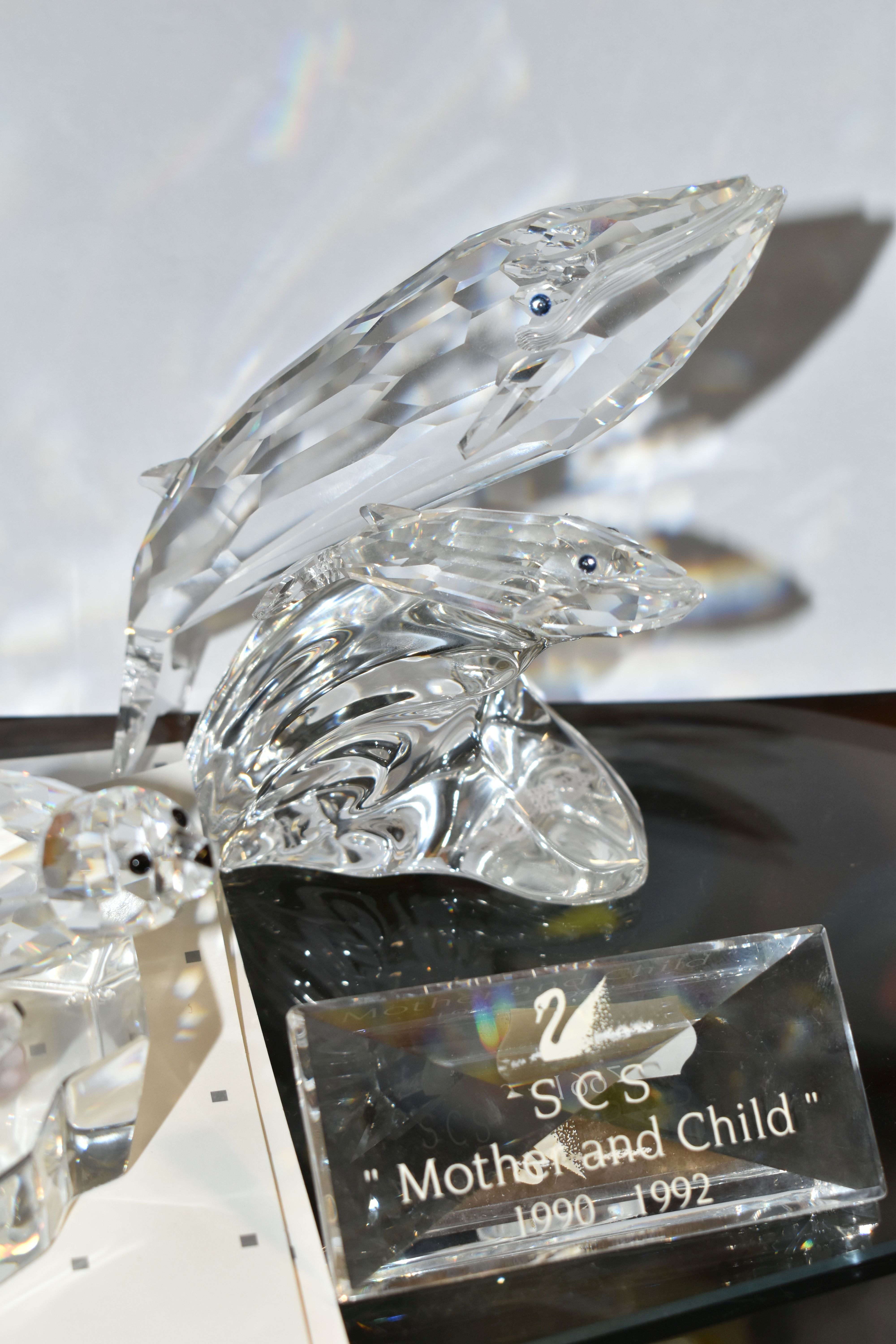 THE SWAROVSKI CRYSTAL 'MOTHER AND CHILD' TRILOGY OF FIGURES, all boxed with extra box for Seals), - Image 4 of 9