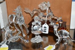A GROUP OF SWAROVSKI CRYSTAL SCULPTURES FROM THE 'FABLES AND TALES' AND 'FAIRY TALES' COLLECTIONS,
