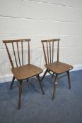 A PAIR OF ERCOL MODEL 391 ALL PURPOSE CHAIR (condition report: surface wear and scratches) (2)