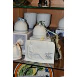 A COLLECTION OF BOXED AND LOOSE LLADRO COLLECTORS SOCIETY BELLS AND CANDLE HOLDERS, ETC,