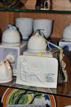 A COLLECTION OF BOXED AND LOOSE LLADRO COLLECTORS SOCIETY BELLS AND CANDLE HOLDERS, ETC,