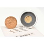 A HALF SOVEREIGN AND COOK ISLAND COIN, George and the Dragon 1914 George V half sovereign,