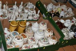 SEVEN BOXES OF SADLER POTTERY, a mixture of ornamental and tea ware, including trinket boxes, ginger