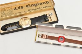 TWO WRIST WATCHES, the first a 'Orla Kiely' floral wrist watch, the second a 'Old England by Richard