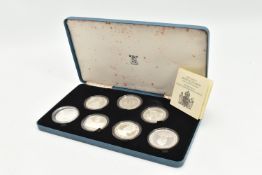 HER MAJESTY QUEEN ELIZABETH THE QUEEN MOTHER 80TH BIRTHDAY PROOF COMMEMORATIVE CROWN, seven coins in